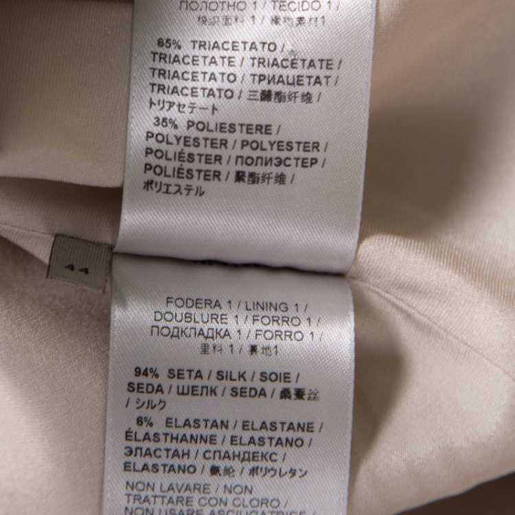 Pre Owned Bottega Veneta Beige Draped Neckline Detail Belted Dress M