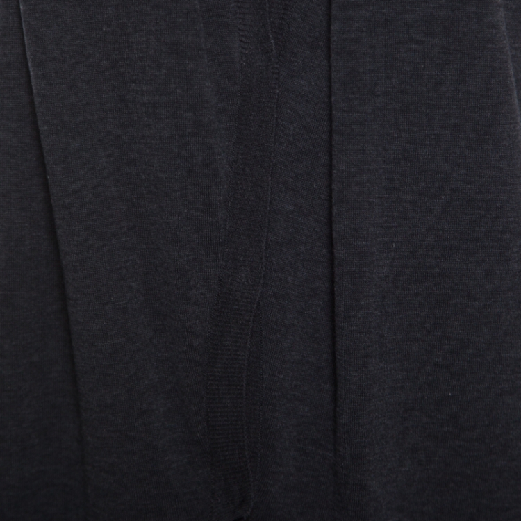Pre Owned Bottega Veneta Anthracite Grey Gathered Bodice Detail Boxy Jumpsuit M