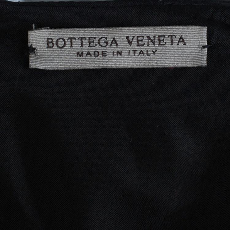 Pre Owned Bottega Veneta Metallic Chiffon and Georgette Gown S