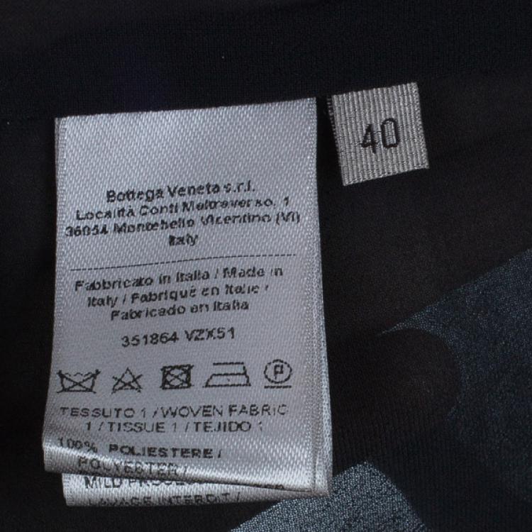 Pre Owned Bottega Veneta Metallic Chiffon and Georgette Gown S