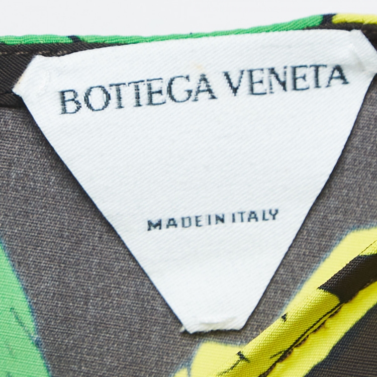 Pre Owned Bottega Veneta Multicolor Fantasia Print Crepe Top and Shorts Set S