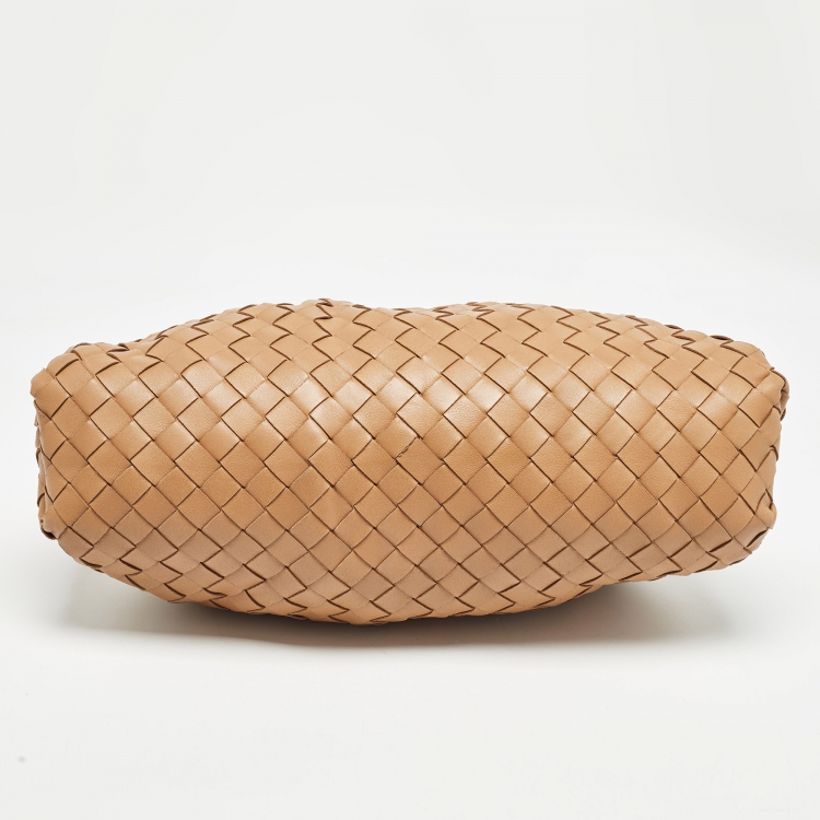 Pre Owned Bottega Veneta Brown Intrecciato Leather Teen Pouch