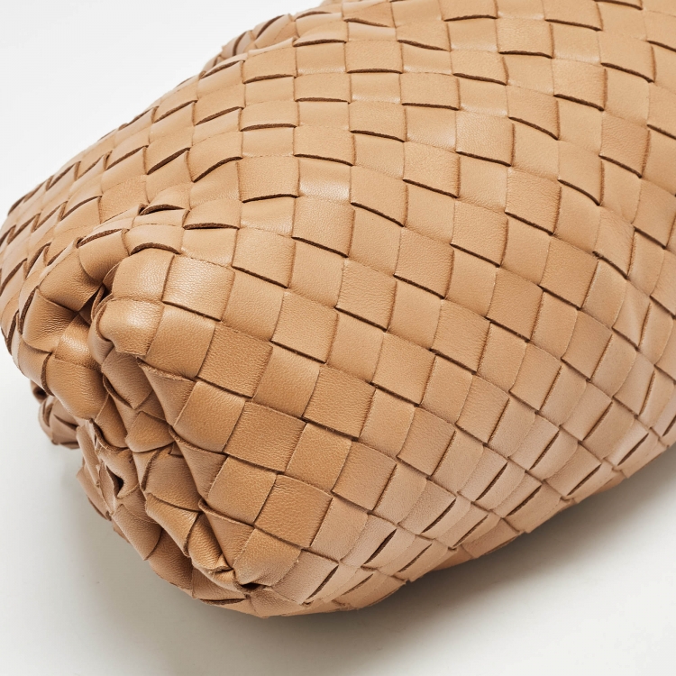 Pre Owned Bottega Veneta Brown Intrecciato Leather Teen Pouch