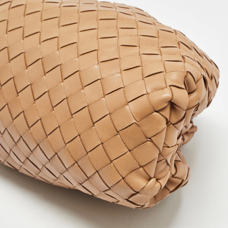 Pre Owned Bottega Veneta Brown Intrecciato Leather Teen Pouch