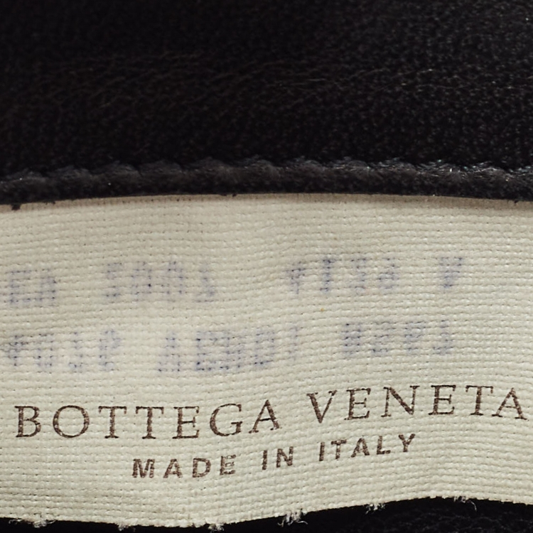 Pre Owned Bottega Veneta Brown/Black Intrecciato Leather Zip Around Wallet