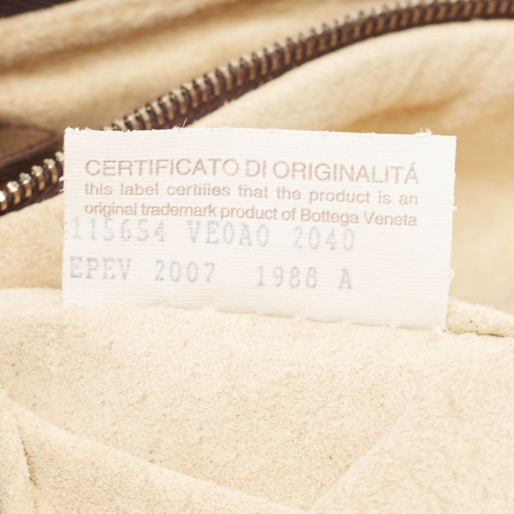 Pre Owned Bottega Veneta Brown Intrecciato Leather Large Veneta Hobo