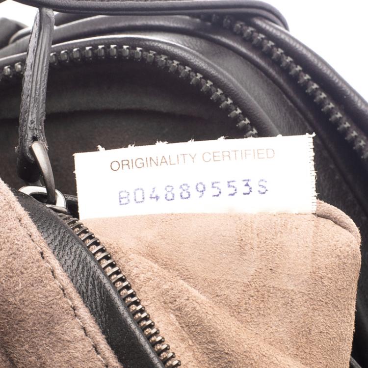 Pre Owned Bottega Veneta Dark Brown Intrecciato Leather Double Messenger Bag