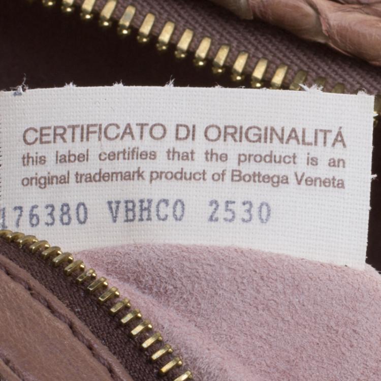Pre Owned Bottega Veneta Brown Python Satchel