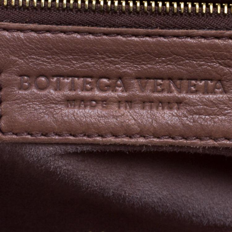 Pre Owned Bottega Veneta Brown Python Satchel