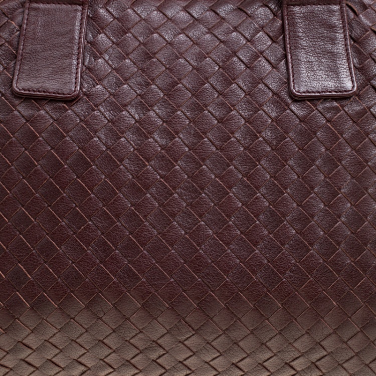 Pre Owned Bottega Veneta Ebano Intrecciato Leather Satchel