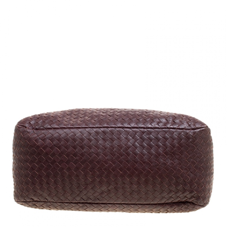 Pre Owned Bottega Veneta Ebano Intrecciato Leather Satchel