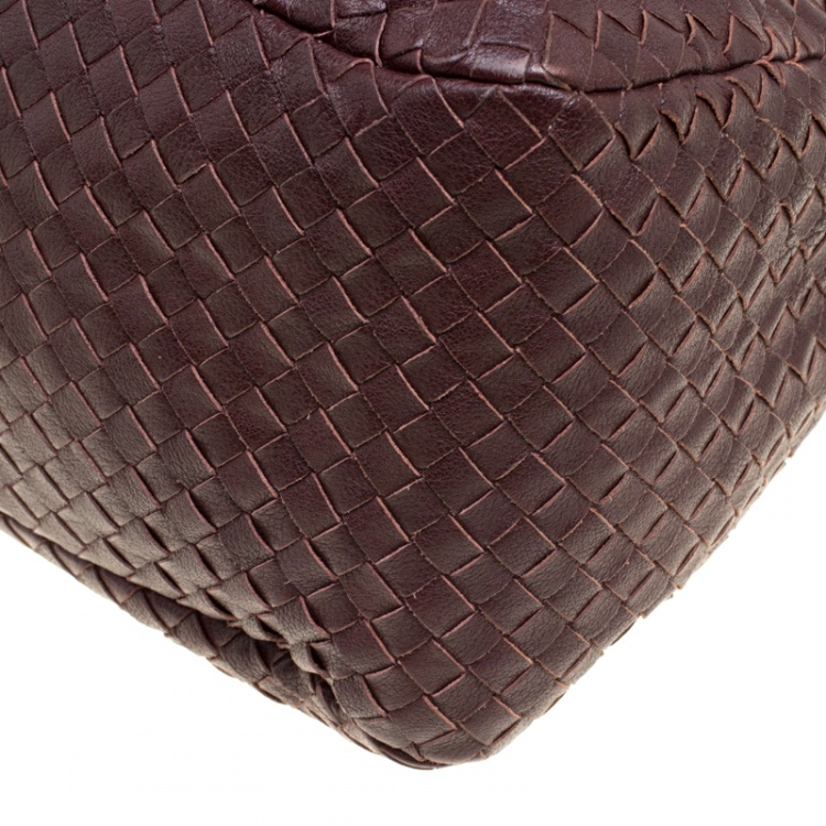 Pre Owned Bottega Veneta Ebano Intrecciato Leather Satchel