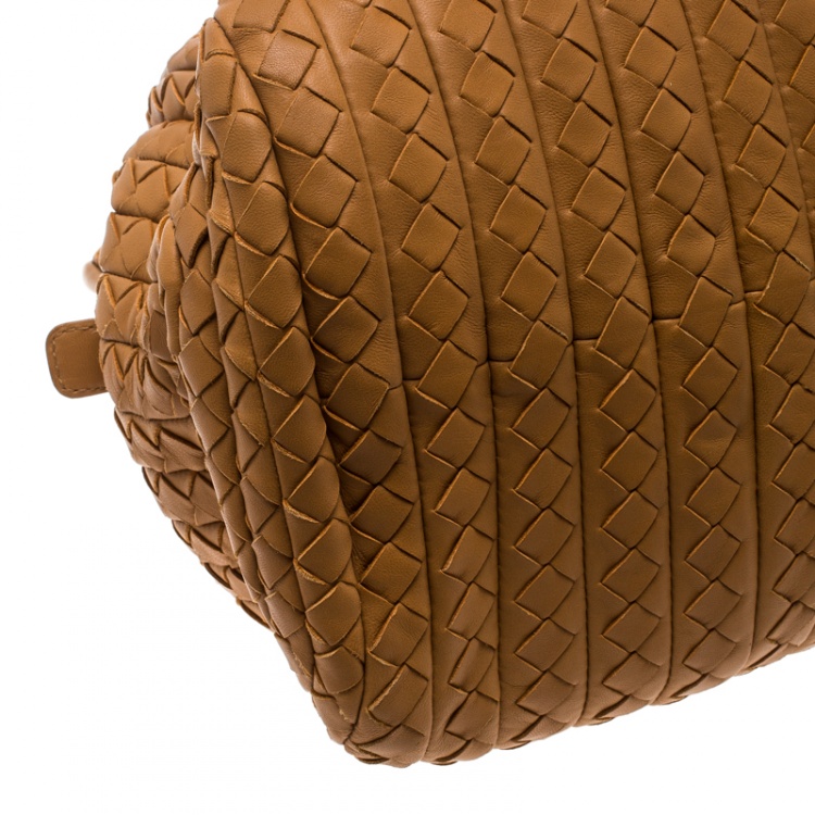 مملوكة مسبقًا Bottega Veneta Brown Intrecciato Leather New Bond Satchel