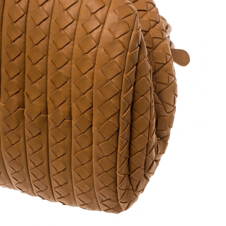 مملوكة مسبقًا Bottega Veneta Brown Intrecciato Leather New Bond Satchel