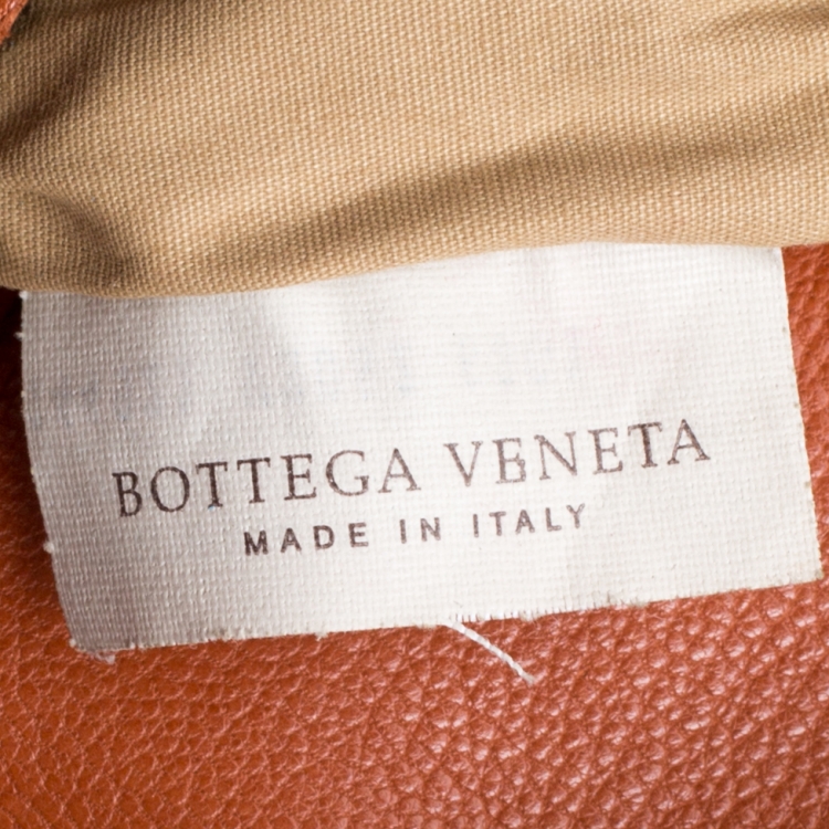 Pre Owned Bottega Veneta Copper Leather Satchel