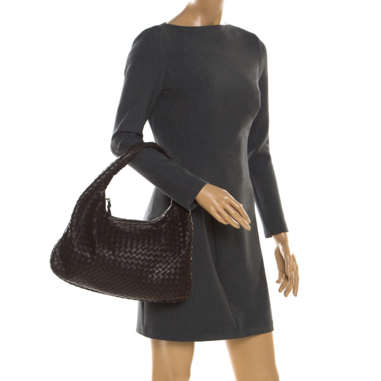 Bottega Veneta Dark Brown Intrecciato Nappa Leather Medium