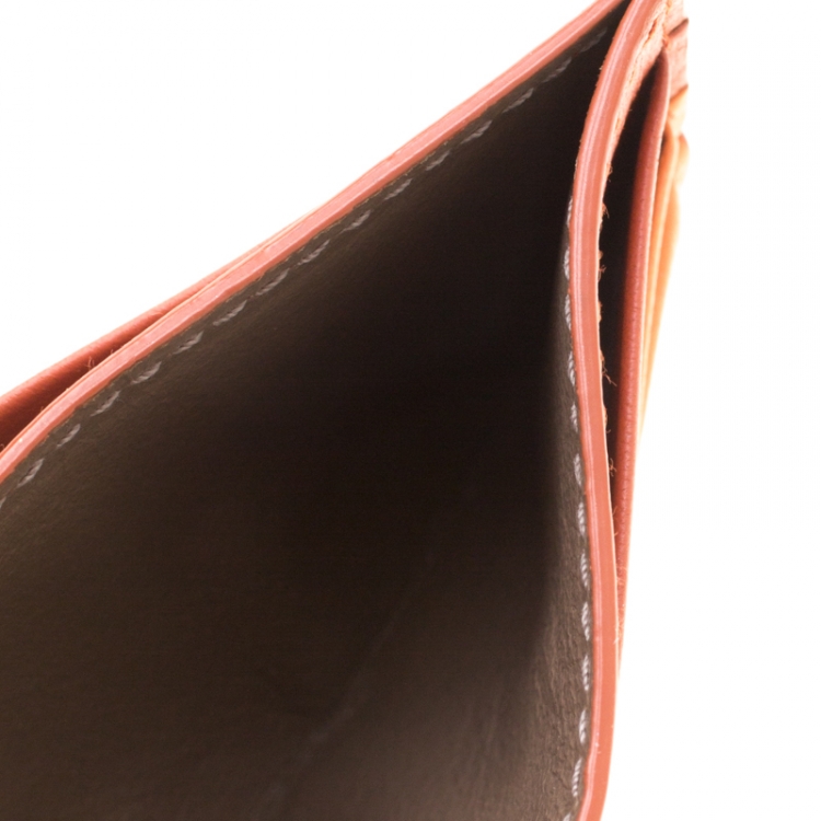 Pre Owned Bottega Veneta Bicolor Intrecciato Leather Cardholder
