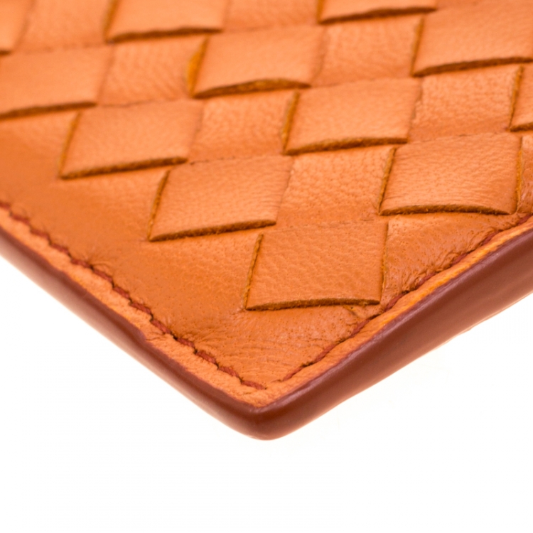 Pre Owned Bottega Veneta Bicolor Intrecciato Leather Cardholder