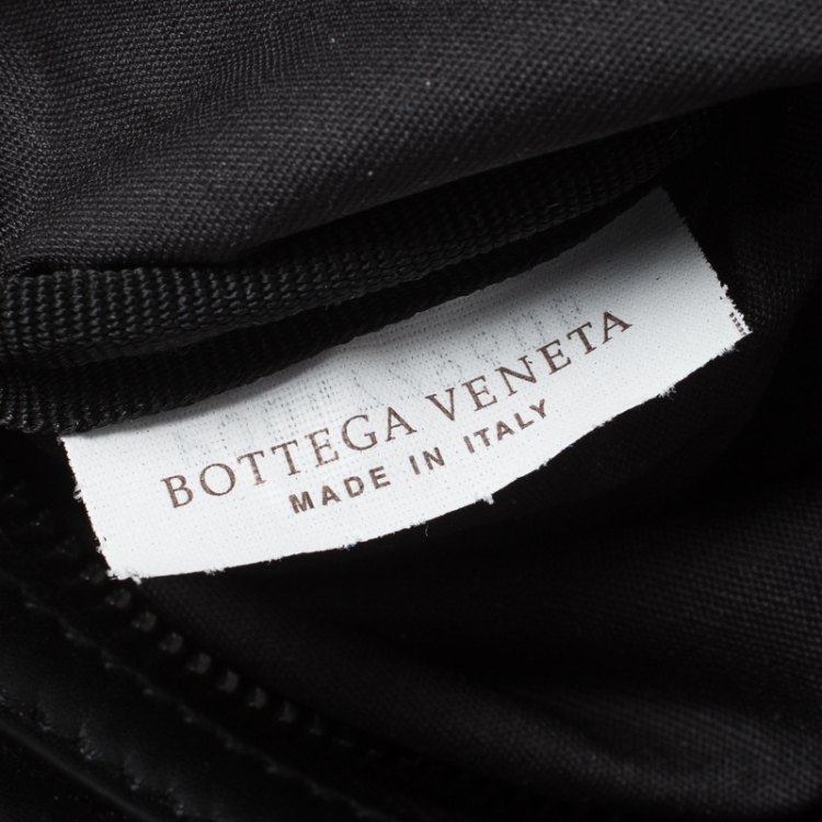 Pre Owned Bottega Veneta Black Leggero Leather Pouch