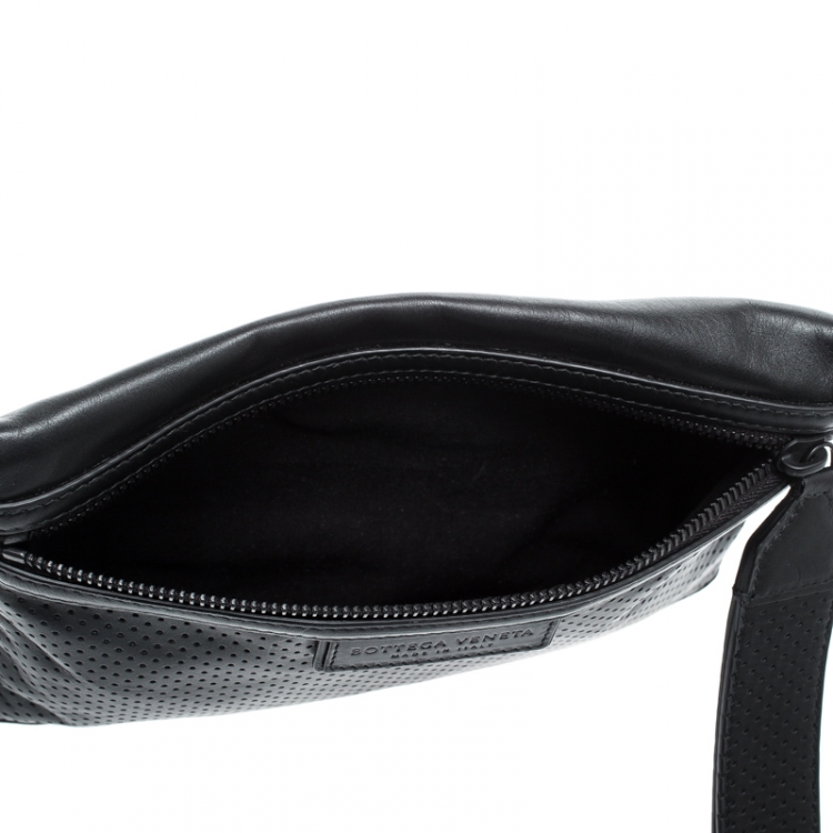 Pre Owned Bottega Veneta Black Leggero Leather Pouch