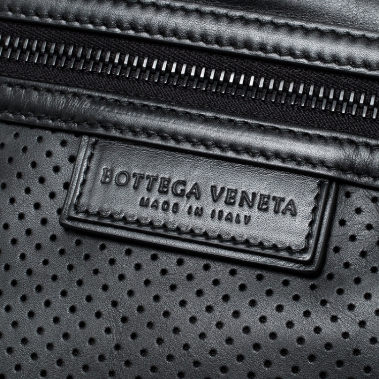 Pre Owned Bottega Veneta Black Leggero Leather Pouch