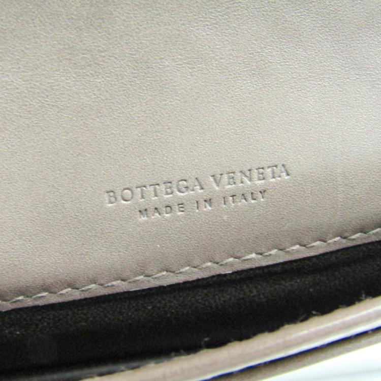 Pre Owned Bottega Veneta Brown Intrecciato Nappa Leather Card Case