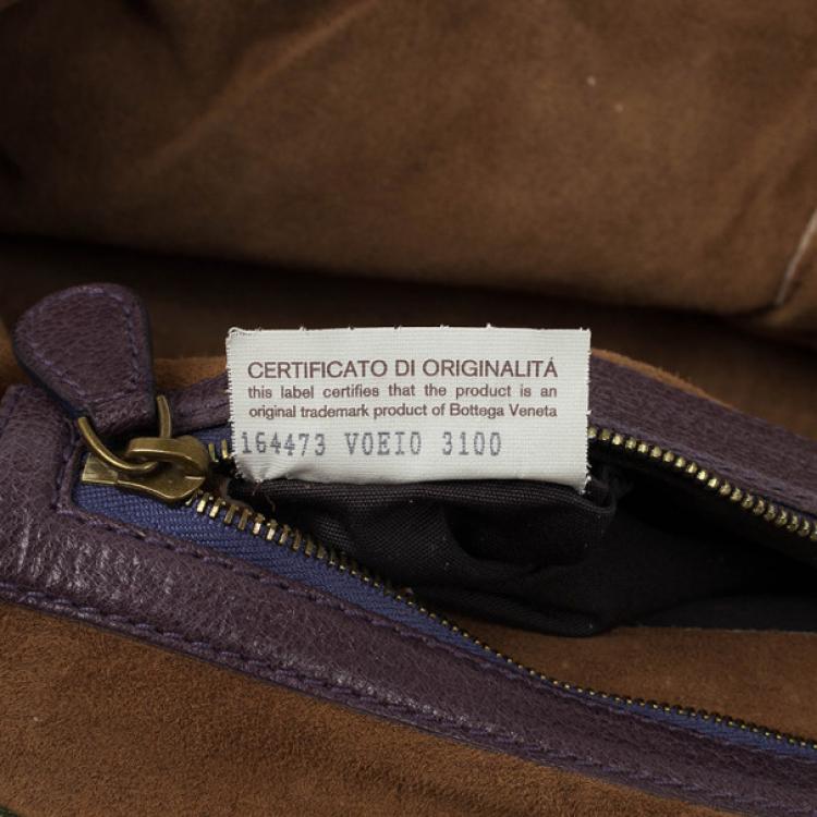 Pre Owned Bottega Veneta Green and Purple Intrecciato Bowling Bag