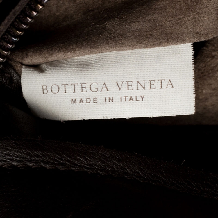 Pre Owned Bottega Veneta Dark Brown Intrecciato Leather Large Roma Tote
