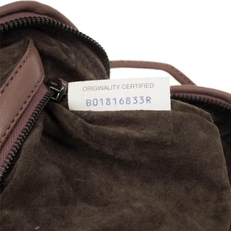 Pre Owned Bottega Veneta Small Pink Intrecciato Square Messenger Bag 