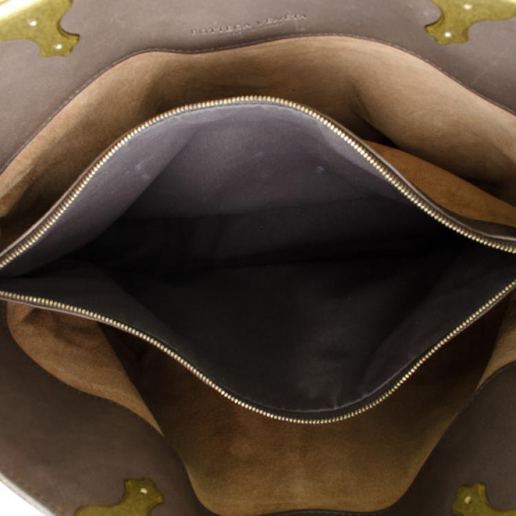 Pre Owned Bottega Veneta Brown Leather Shopping Tote 