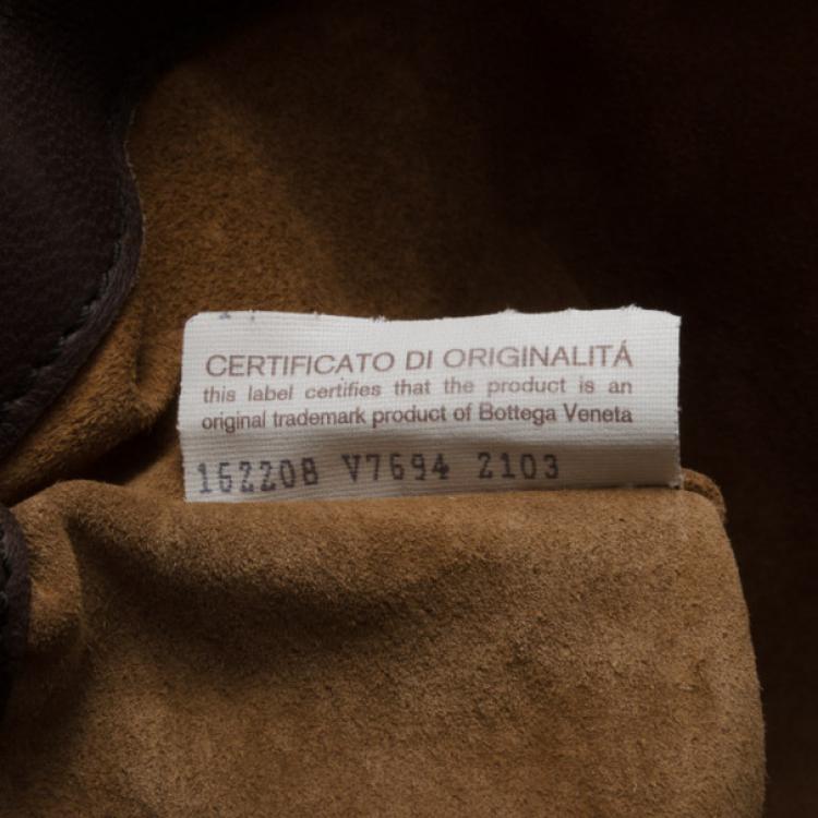 Pre Owned Bottega Veneta Brown Leather Shopping Tote 