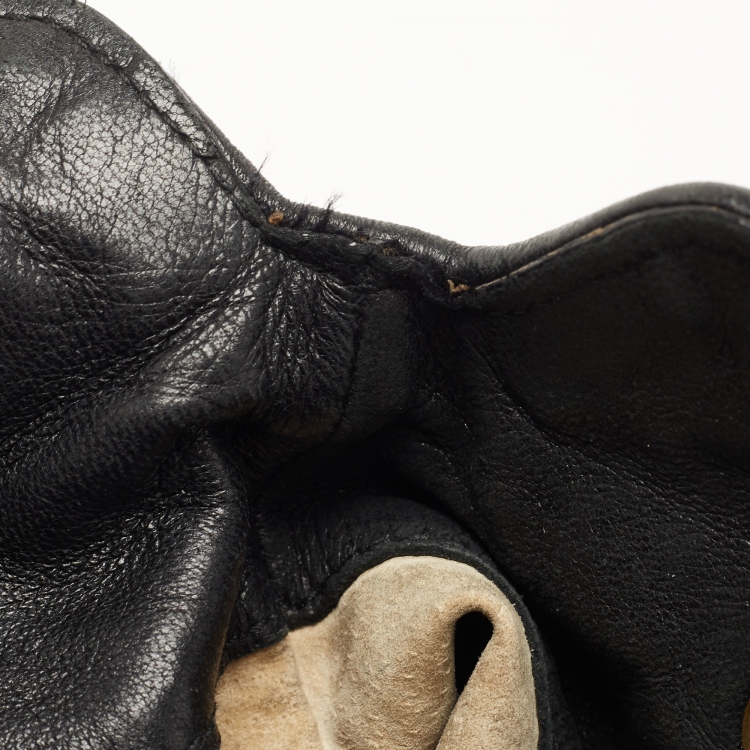 Pre Owned Bottega Veneta Black Intrecciato Leather Farfalle Draw String Bag