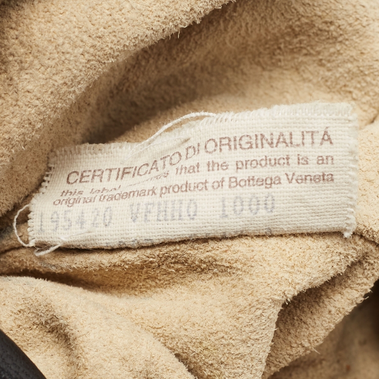 Pre Owned Bottega Veneta Black Intrecciato Leather Farfalle Draw String Bag