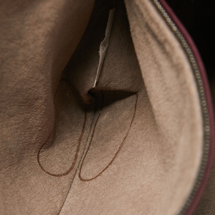 Pre Owned Bottega Veneta Burgundy Intrecciato Leather Large Veneta Hobo