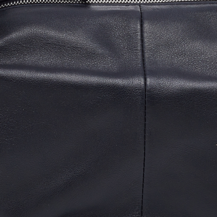 Pre Owned Bottega Veneta Black Leather Mini Double Knot Hobo