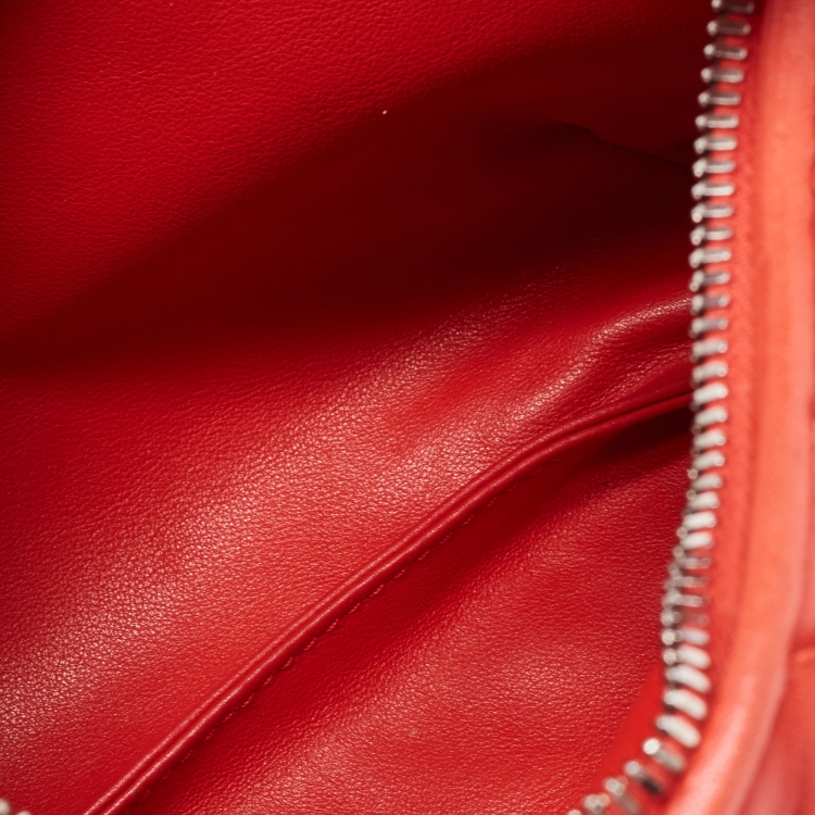 Pre Owned Bottega Veneta Red Intrecciato Leather Mini BV Jodie Bag