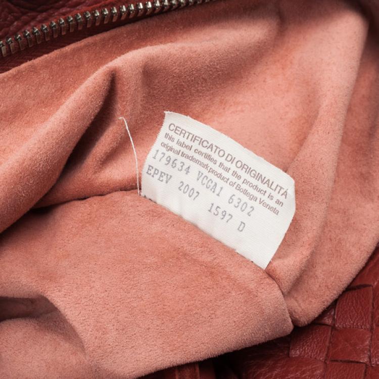 Pre Owned Bottega Veneta Burnt Orange Intrecciato Satchel
