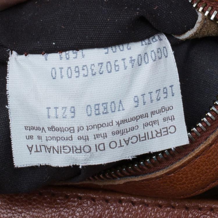 Pre Owned Bottega Veneta Orange Leather Boston Bag