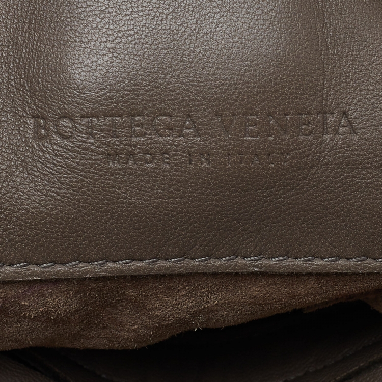 Pre Owned Bottega Veneta Beige Intrecciato Leather Top Handle Bag