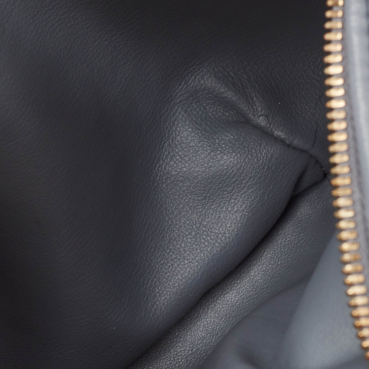 Pre Owned Bottega Veneta Ash Grey Intrecciato Leather Mini BV Jodie Bag