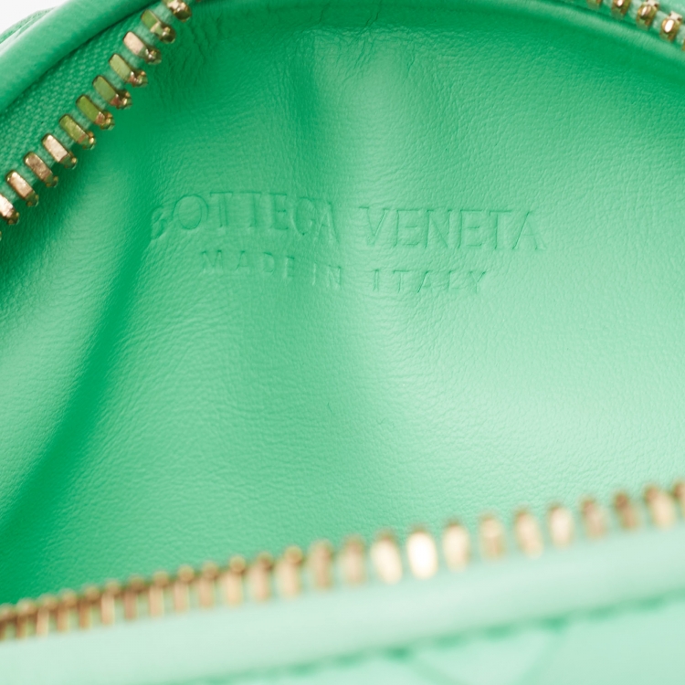 Pre Owned Bottega Veneta Green Intrecciato Leather Mini Jodie Hobo