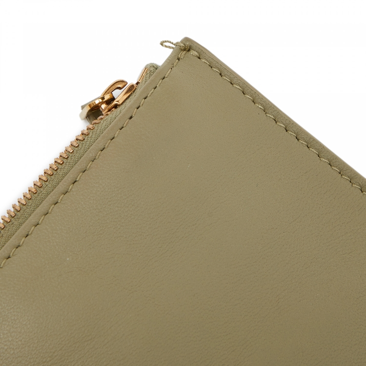 Pre Owned Bottega Veneta Avocado Green Intrecciato Leather Arco Tote