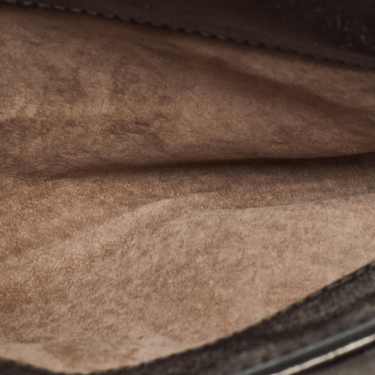 Pre Owned Bottega Veneta Metallic Intrecciato Leather Mini Chain Flap Bag