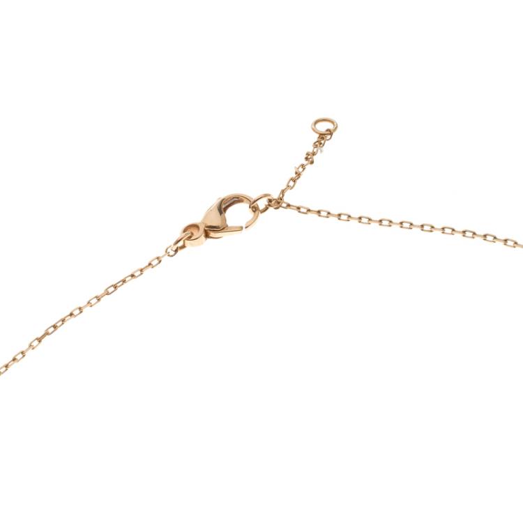 Pre Owned Boucheron Quatre Classique Ceramic Three Tone 18k Gold Mini Ring Pendant Necklace