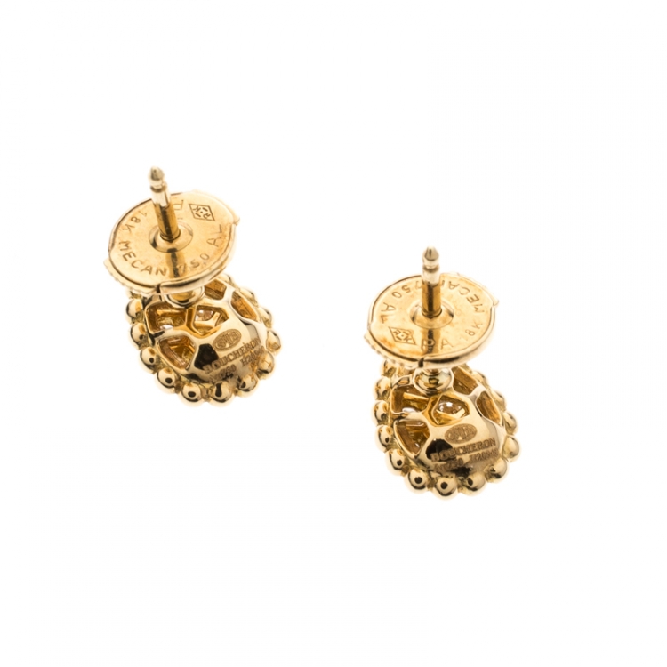 Pre Owned Boucheron Diamond Gold Serpent Boheme Earrings