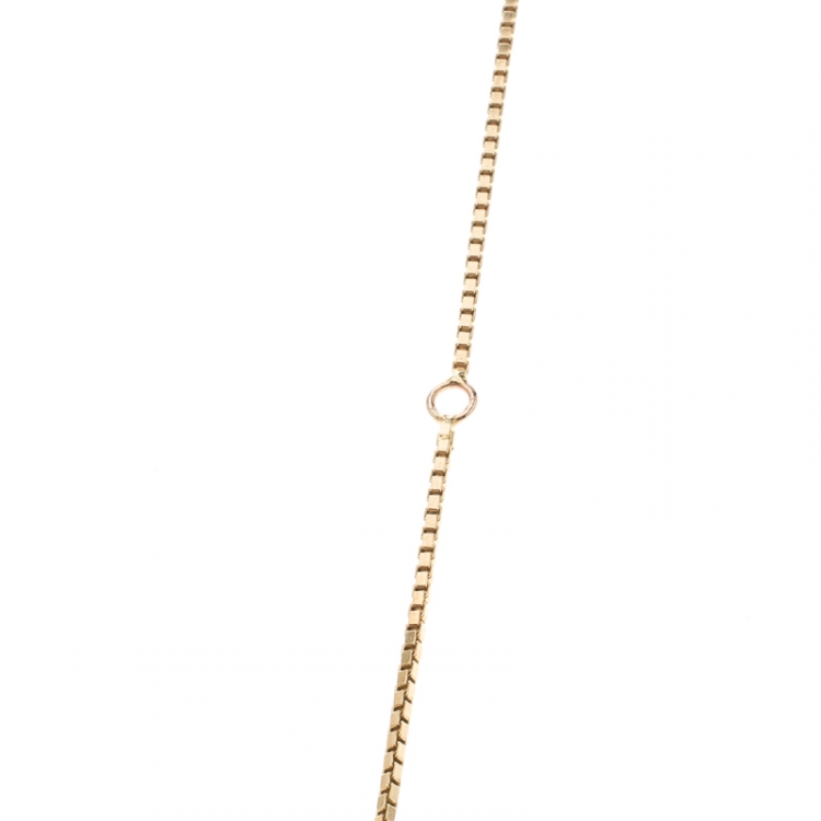 Pre Owned Boucheron Frou Frou 18k Yellow Gold Diamonds And Tourmaline Bead Soutoir Necklace