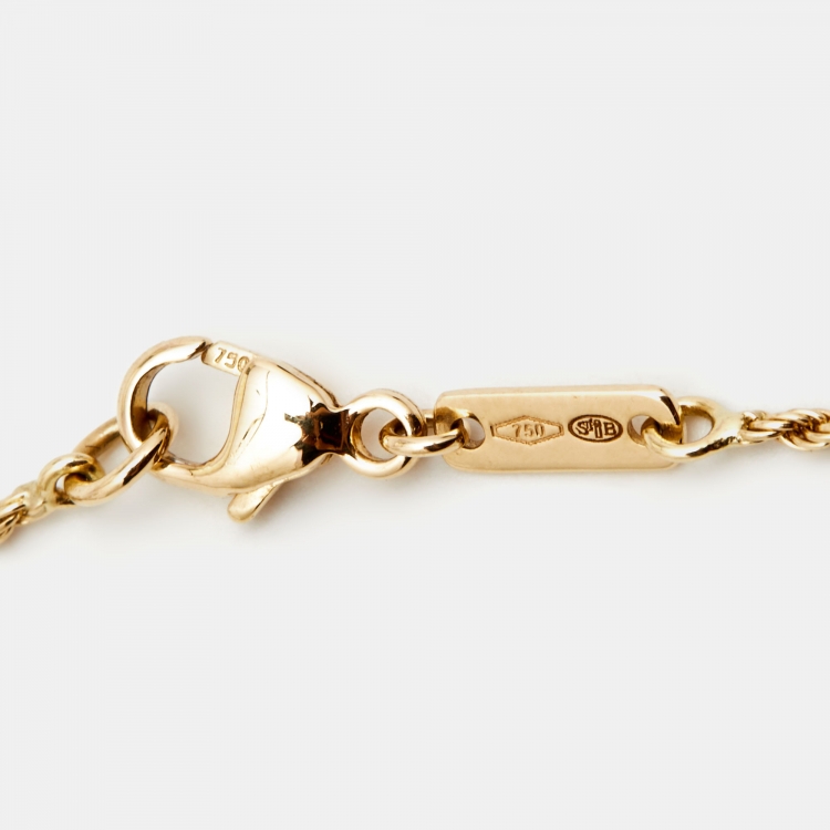 Pre Owned Boucheron Serpent Boheme Mother of Pearl 18k Yellow Gold XS Motif Bracelet