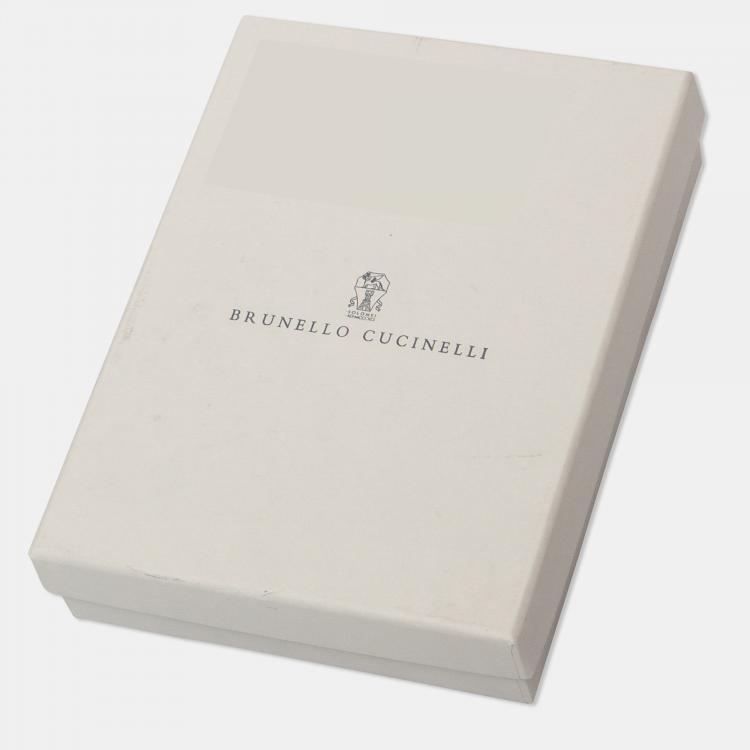 Pre Owned Brunello Cucinelli Grey Printed Silk Scarf
