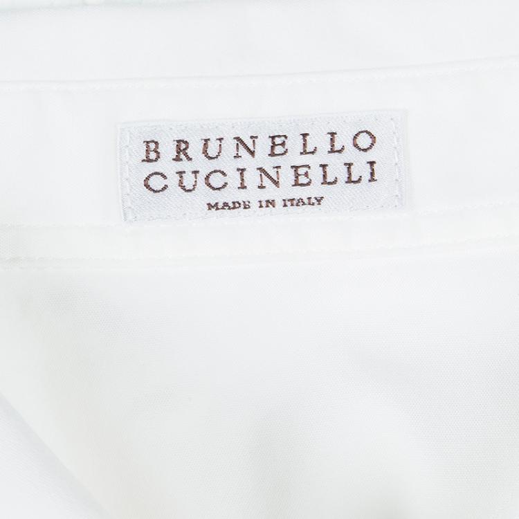 Pre Owned Brunello Cucinelli White Pintucked Ruffle Detail Sleeveless Shirt XXL