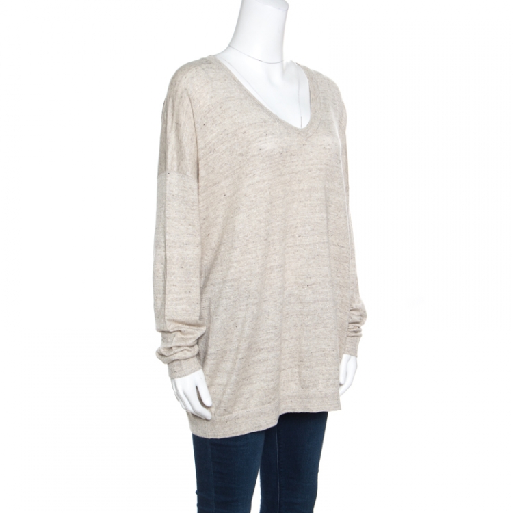 beige long sleeve sweater